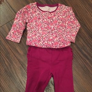 Old Navy floral onesie and matching leggings